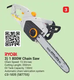 Builders Warehouse RYOBI 1 800W Chain Saw offer