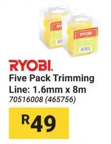 Builders Warehouse RYOBI Five Pack Trimming Line offer