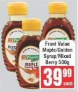 Frontline Front Value Maple/ Golden From Syrup/ Mixed Berry offer