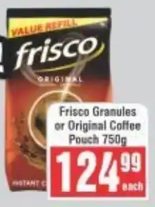 Frontline Frisco Granules or Original Coffee Pouch offer