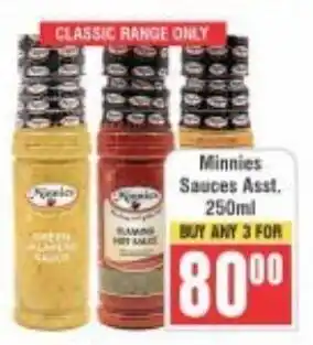 Frontline Minnies Sauces Asst. offer