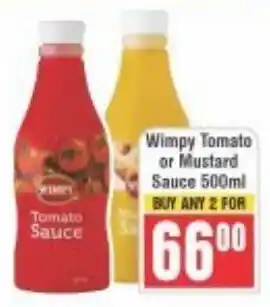 Frontline Wimpy Tomato or Mustard Sauce offer