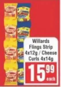 Frontline Willards Flings Strip/ Cheese Curls offer