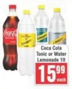 Frontline Coca Cola Tonic or Water Lemonade offer