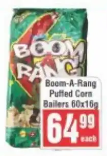 Frontline Boom-A-Rang Puffed Corn Bailers offer