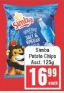 Frontline Simba Potato Chips Asst. offer