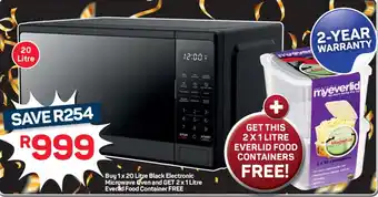 Pick n Pay Hypermarket AIM Black Electronic Microwave Oven offer