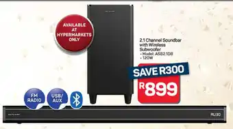 Pick n Pay Hypermarket AIM 2.1 Channel Soundbar with Wireless Subwoofer offer