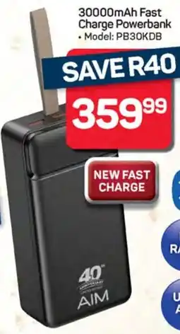 Pick n Pay Hypermarket AIM 30000mAh Fast Charge Powerbank offer