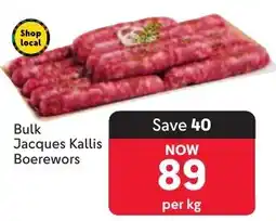 Makro Bulk Jacques Kallis Boerewors offer