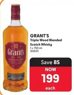 Makro GRANT'S Triple Wood Blended Scotch Whisky offer