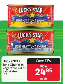 Makro LUCKY STAR Tuna Chunks in Vegetable Oil or Salt Water offer