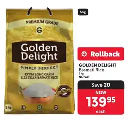 Makro GOLDEN DELIGHT Basmati Rice offer
