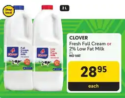 Makro CLOVER Fresh Full Cream or 2% Low Fat Milk offer