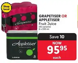 Makro Grapetiser or Appletiser Fruit Juice offer