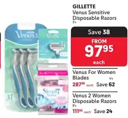 Makro GILLETTE Venus Sensitive Disposable Razors offer