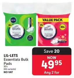 Makro LIL-LETS Essentials Bulk Pads offer