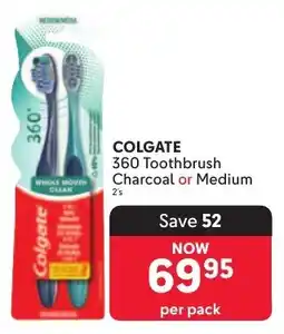 Makro COLGATE 360 Toothbrush Charcoal or Medium offer