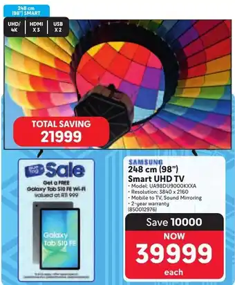 Makro SAMSUNG 248 cm 98" Smart UHD TV offer