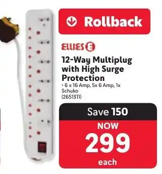 Makro Ellies 12-Way Multiplug with High Surge Protection offer