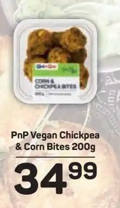 Pick n Pay PnP Vegan Chickpea & Corn Bites 200g offer