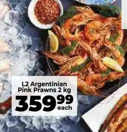 Food Lover's Market L2 Argentinian Pink Prawns 2 kg offer