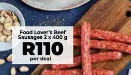 Food Lover's Market Food Lover’s Beef Sausages 2 x 400 g offer