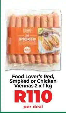 Food Lover's Market Food Lover’s Red, Smoked or Chicken Viennas 2 x 1 kg offer