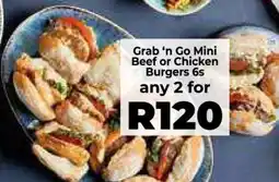Food Lover's Market Grab ‘n Go Mini Beef or Chicken Burgers 6s offer