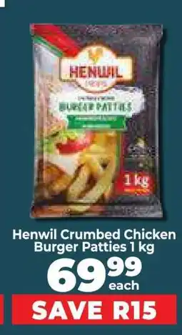 Food Lover's Market Henwil Crumbed Chicken Burger Patties 1 kg offer