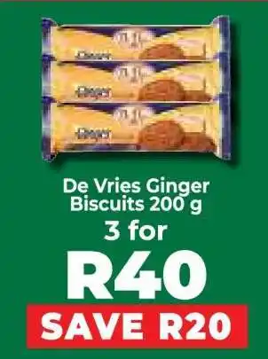 Food Lover's Market De Vries Ginger Biscuits 200 g offer