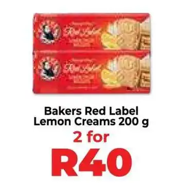 Food Lover's Market Bakers Red Label Lemon Creams 200 g offer