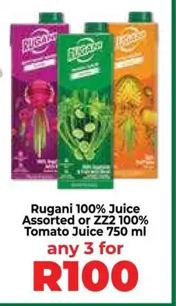 Food Lover's Market Rugani 100% Juice Assorted or ZZ2 100% Tomato Juice 750 ml offer