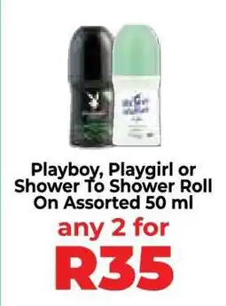 Food Lover's Market Playboy, Playgirl or Shower To Shower Roll On Assorted 50 ml offer