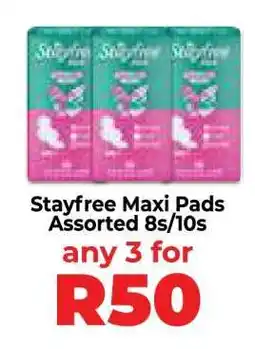 Food Lover's Market Stayfree Maxi Pads Assorted 8s/10s offer
