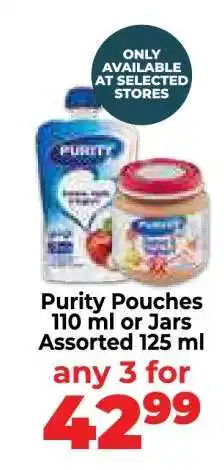 Food Lover's Market Purity Pouches 110 ml or Jars Assorted 125 ml offer