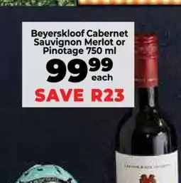 Food Lover's Market Beyerskloof Cabernet Sauvignon Merlot or Pinotage 750 ml offer