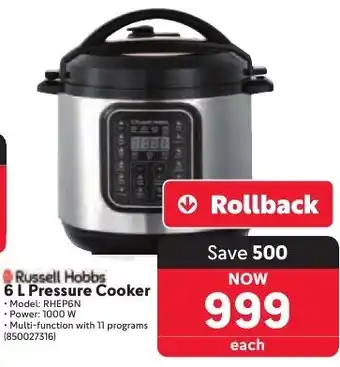 Makro Russell Hobbs Pressure Cooker offer