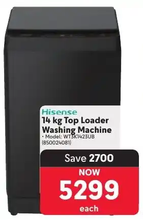 Makro Hisense Top Loader Washing Machine offer