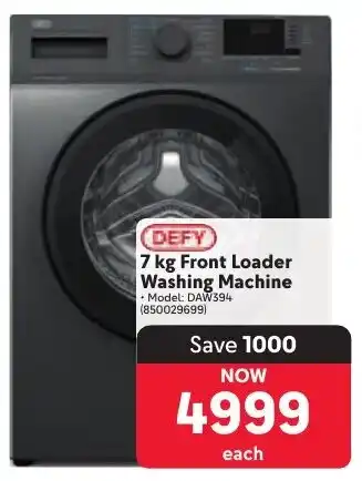Makro DEFY Front Loader Washing Machine offer