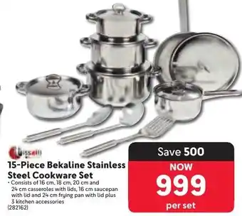 Makro Tissolli Bekaline Stainless Steel Cookware Set offer