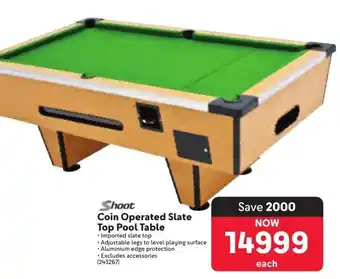 Makro Shoot Coin Operated Slate Top Pool Table offer