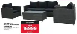 Makro Terrace Leisure Roanne Wicker Patio Lounge Set offer