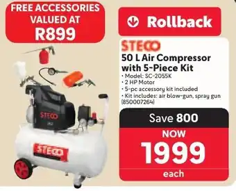 Makro STECO Air Compressor with 5-Piece Kit offer