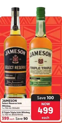 Makro JAMESON Select Reserve Irish Whiskey offer