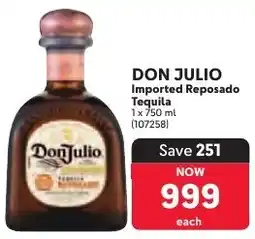 Makro DON JULIO Imported Reposado Tequila offer