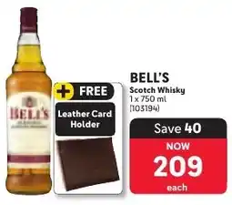 Makro BELL'S Scotch Whisky offer