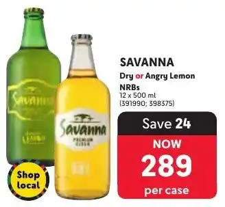 Makro SAVANNA Dry or Angry Lemon NRBs offer