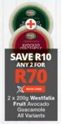 Checkers Westfalia Fruit Avocado Guacamole All Variants offer