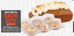 Checkers The Bakery Carrot Cake Loaf/ Carrot Cupcakes offer